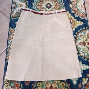 Isaac Mizrahi leather skirt